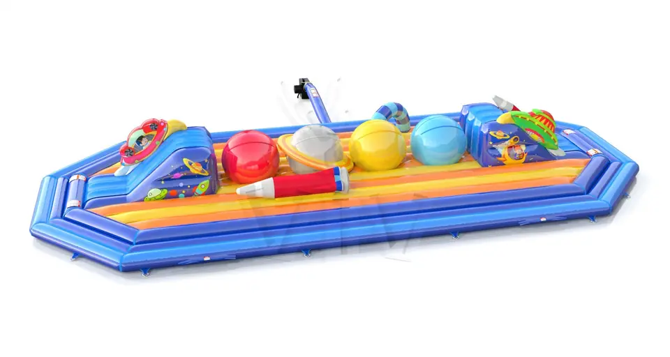 Wipe Out Cosmos commercial inflatable wipe-out attraction