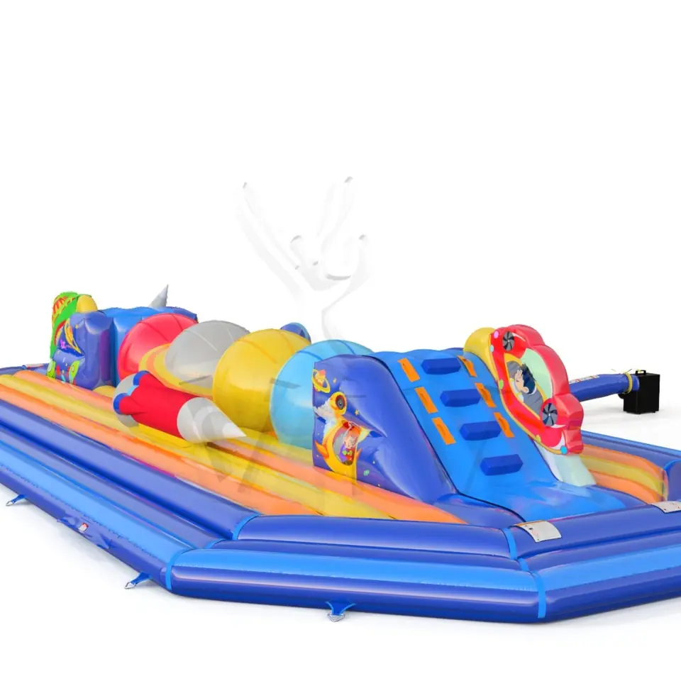 Wipe Out Cosmos commercial inflatable wipe-out attraction