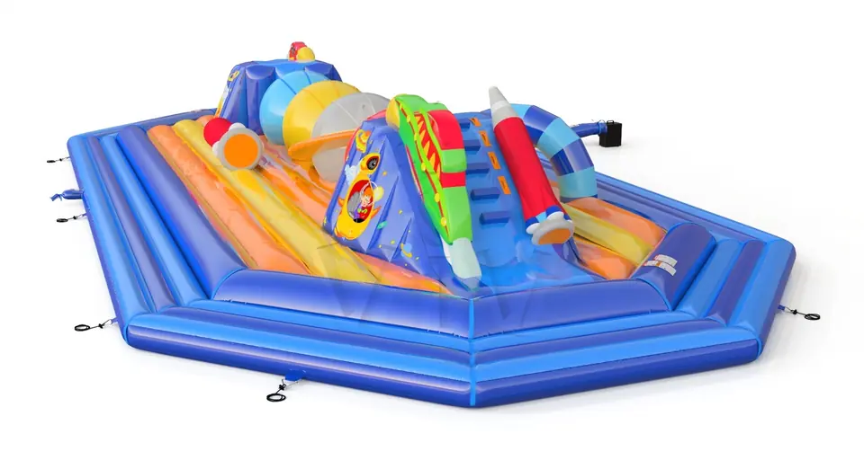 Wipe Out Cosmos commercial inflatable wipe-out attraction
