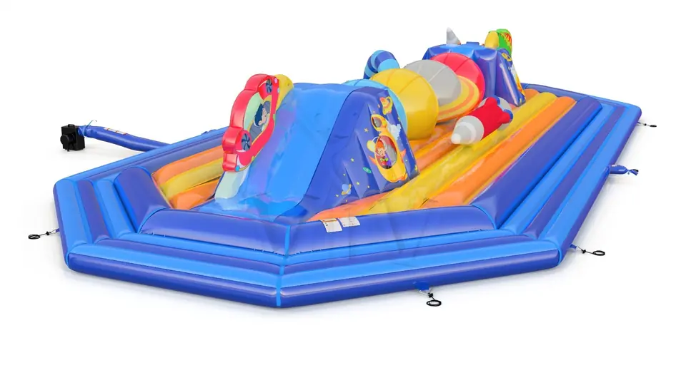 Wipe Out Cosmos commercial inflatable wipe-out attraction