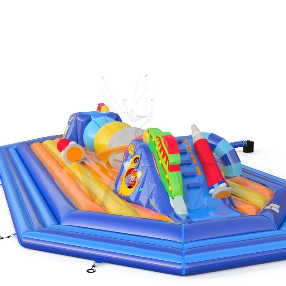 Wipe Out Cosmos commercial inflatable wipe-out attraction