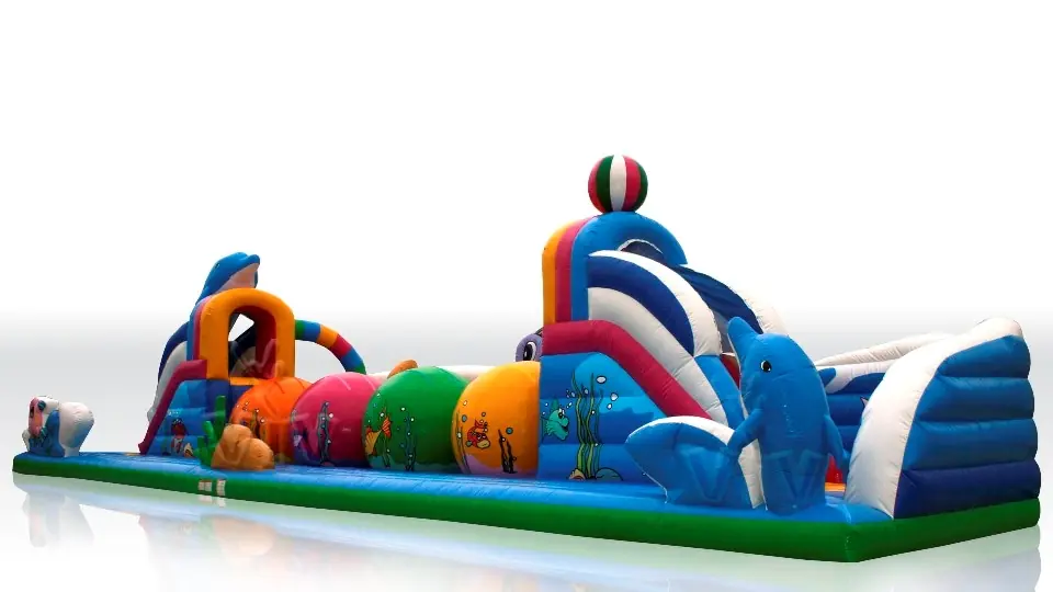 Wipe-Out Dolphin - Collection Underwater World commercial inflatable wipe-out attraction
