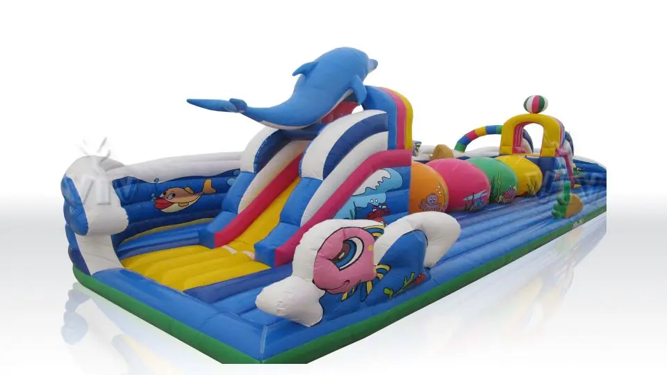 Wipe-Out Dolphin - Collection Underwater World commercial inflatable wipe-out attraction