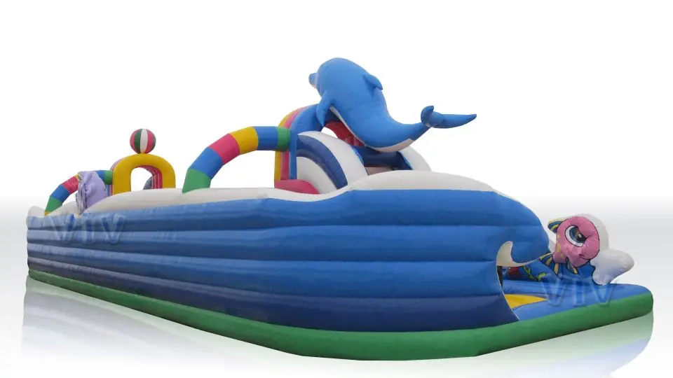 Wipe-Out Dolphin - Collection Underwater World commercial inflatable wipe-out attraction