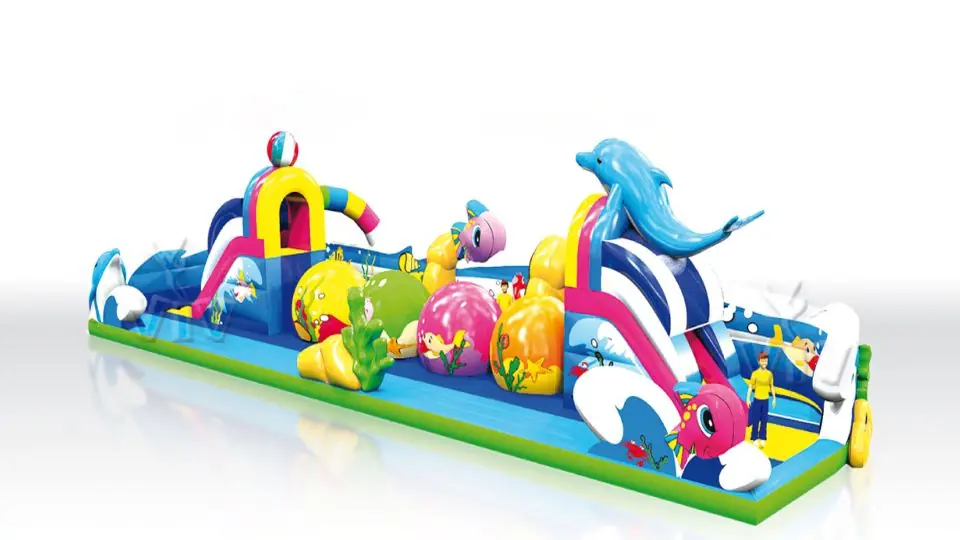 Wipe-Out Dolphin - Collection Underwater World commercial inflatable wipe-out attraction
