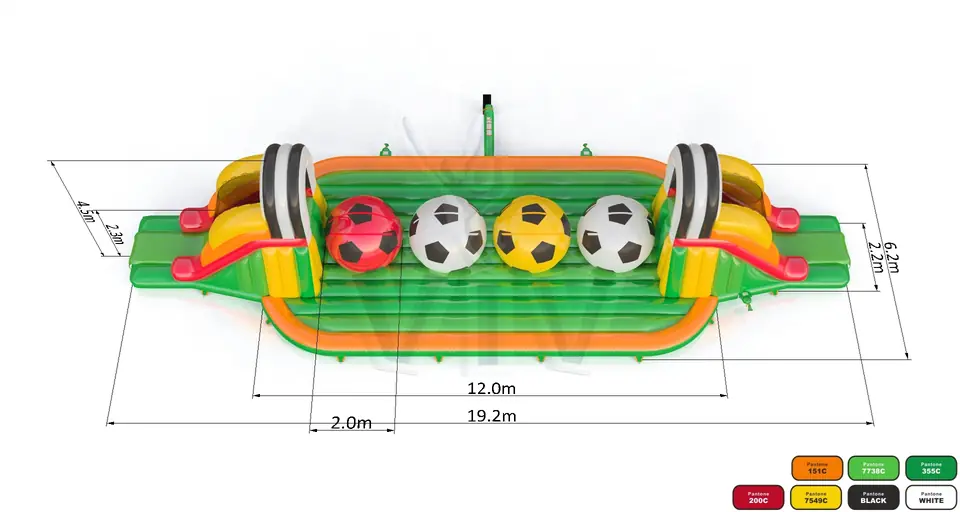Wipe Out Football - Collection Football commercial inflatable wipe-out attraction