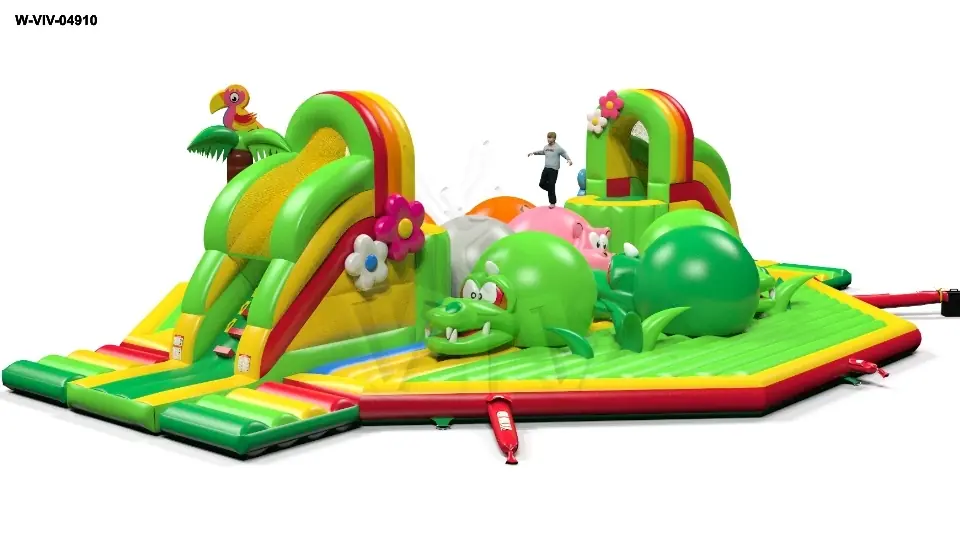 Wipe-Out Jungle commercial inflatable wipe-out attraction