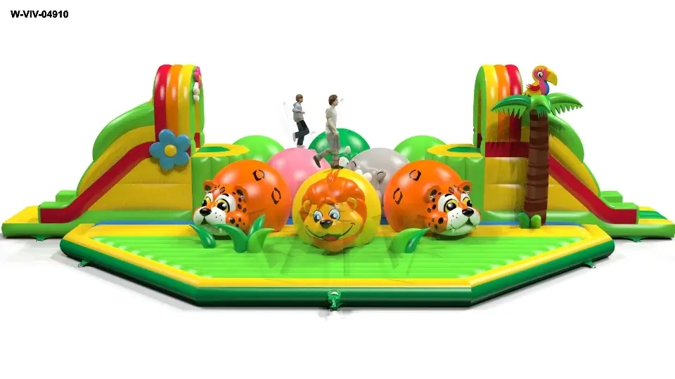 Wipe-Out Jungle commercial inflatable wipe-out attraction