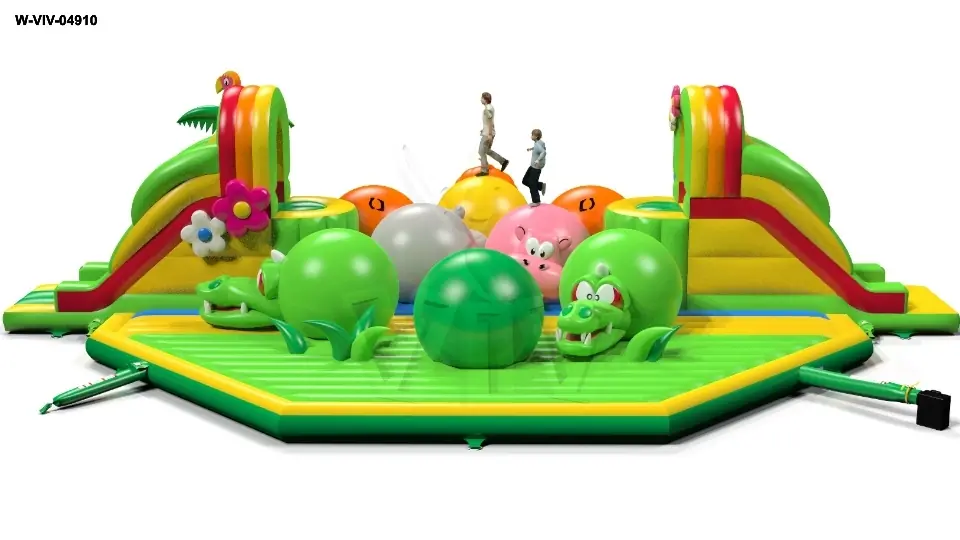 Wipe-Out Jungle commercial inflatable wipe-out attraction