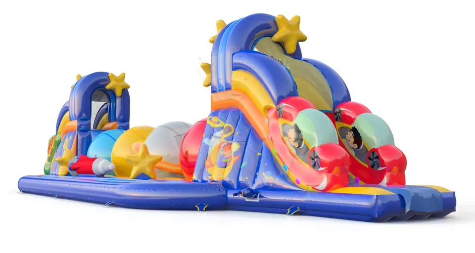Wipe Out L Cosmos commercial inflatable wipe-out attraction