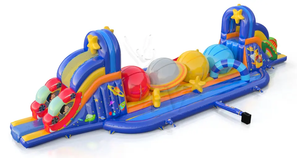 Wipe Out L Cosmos commercial inflatable wipe-out attraction