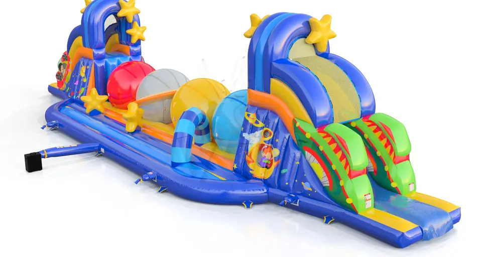 Wipe Out L Cosmos commercial inflatable wipe-out attraction
