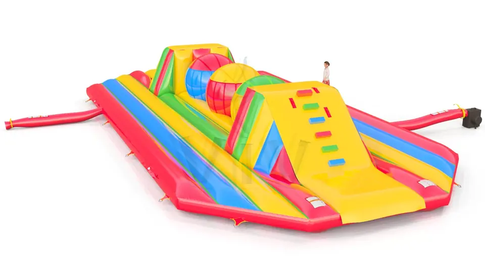 Wipe Out L Crayons commercial inflatable wipe-out attraction
