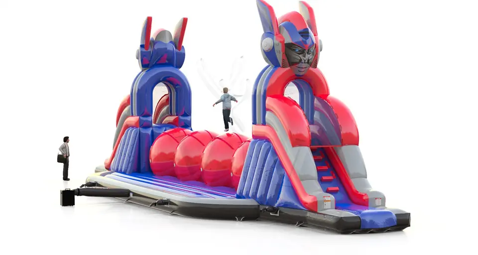 Wipe Out L Robots commercial inflatable wipe-out attraction