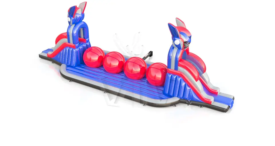 Wipe Out L Robots commercial inflatable wipe-out attraction