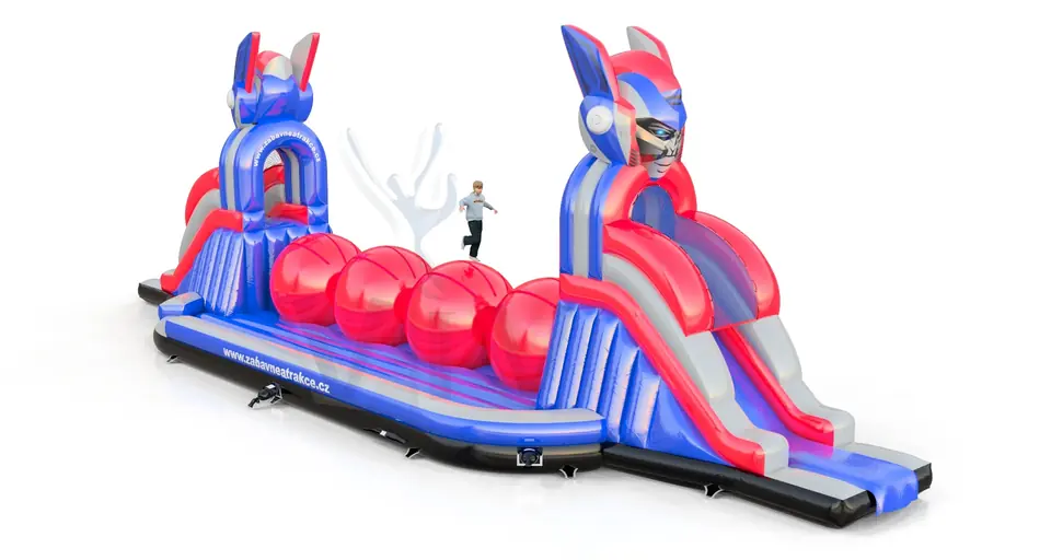Wipe Out L Robots commercial inflatable wipe-out attraction