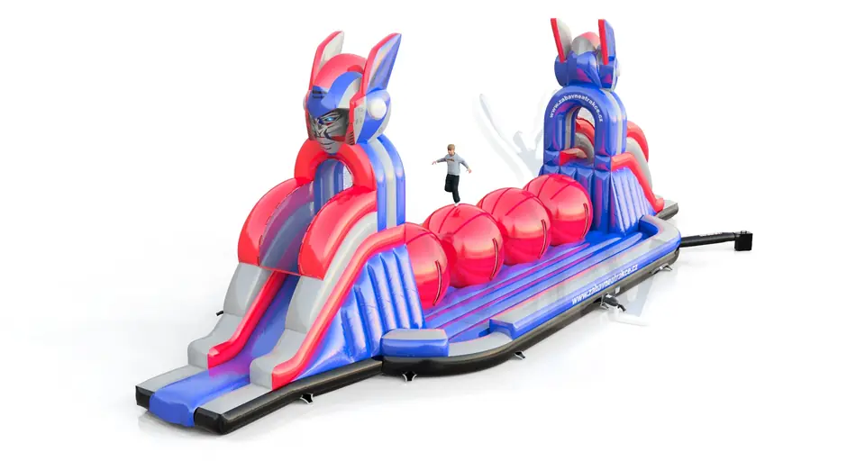 Wipe Out L Robots commercial inflatable wipe-out attraction
