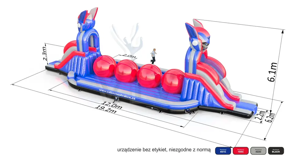 Wipe Out L Robots commercial inflatable wipe-out attraction
