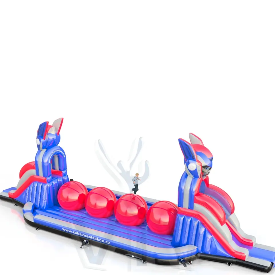 Wipe Out L Robots commercial inflatable wipe-out attraction