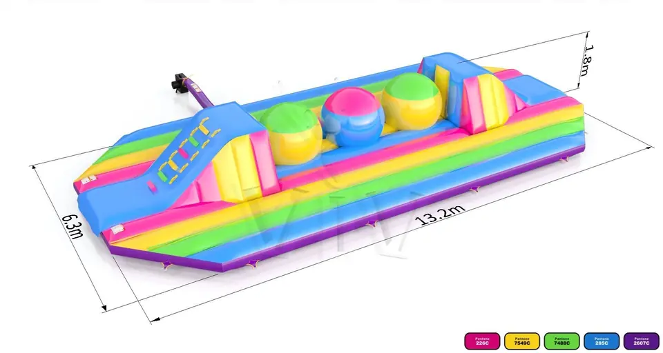 Wipe-Out L Startup commercial inflatable wipe-out attraction