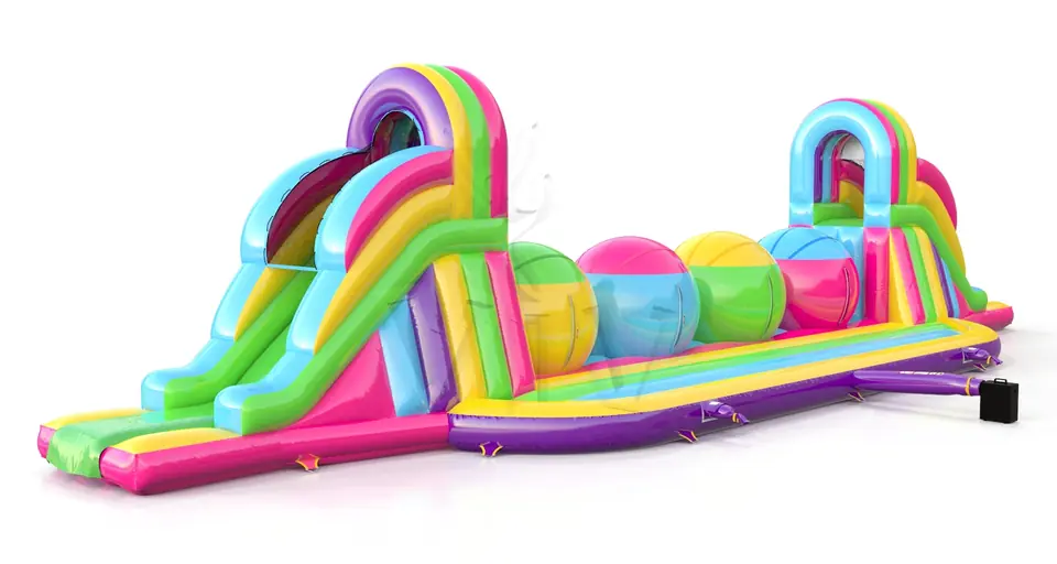 Wipe Out L Startup commercial inflatable wipe-out attraction