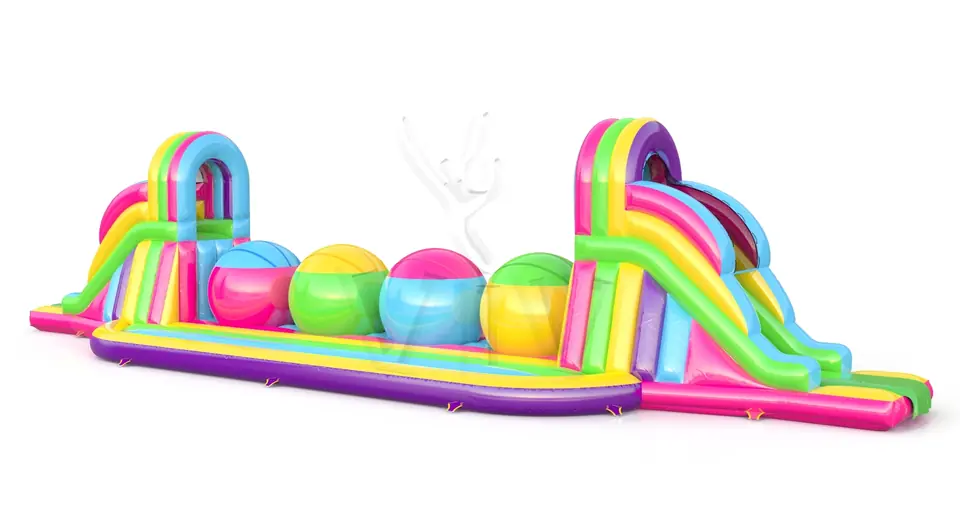 Wipe Out L Startup commercial inflatable wipe-out attraction