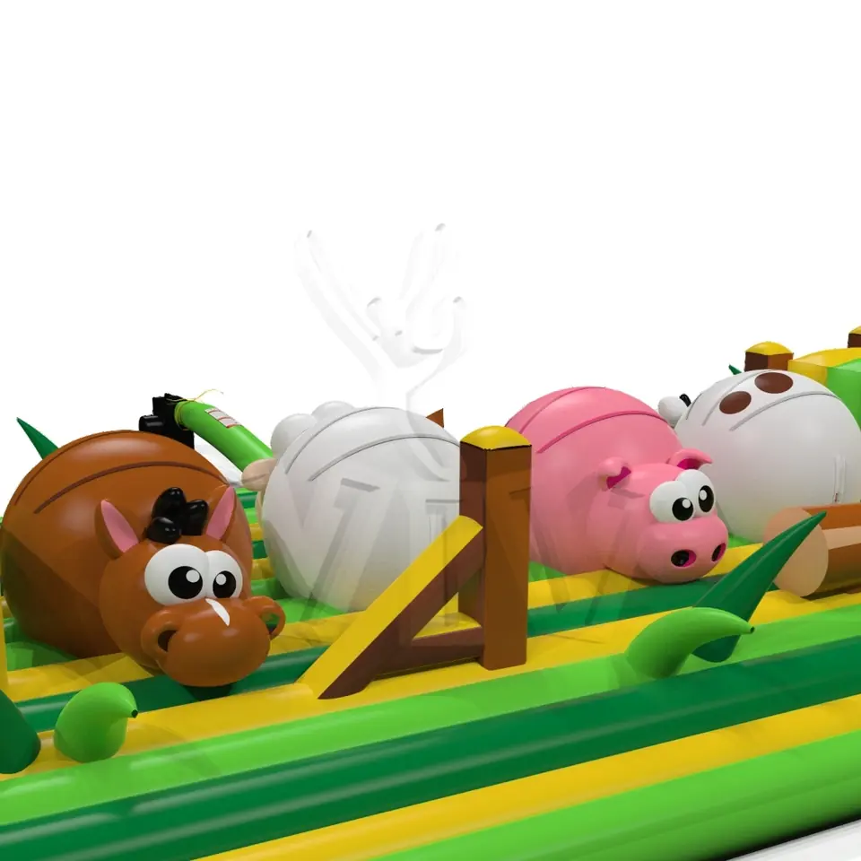 Wipe Out Meadow commercial inflatable wipe-out attraction