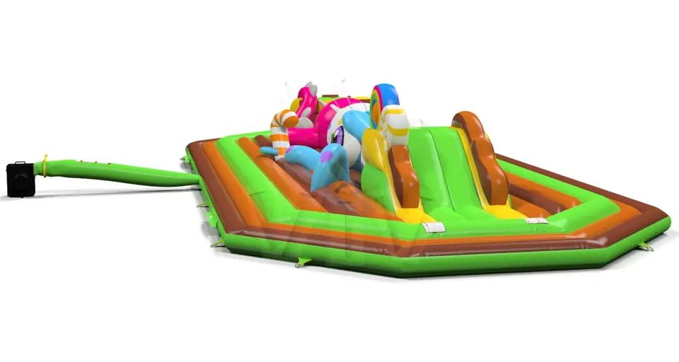Wipe Out Monsters commercial inflatable wipe-out attraction