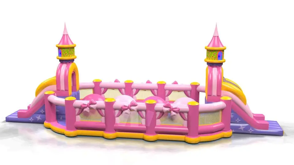 Wipe-Out Pink - Pink Collection commercial inflatable wipe-out attraction