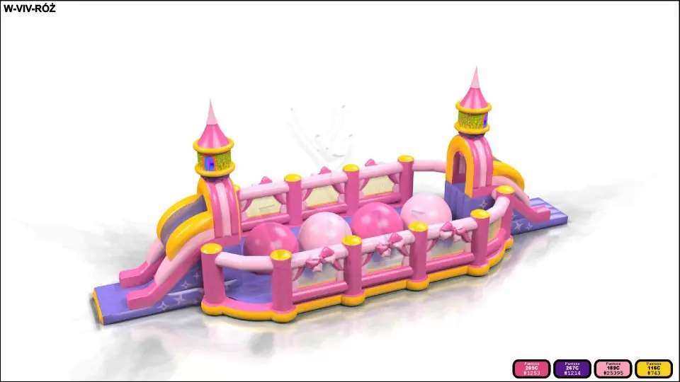 Wipe-Out Pink - Pink Collection commercial inflatable wipe-out attraction