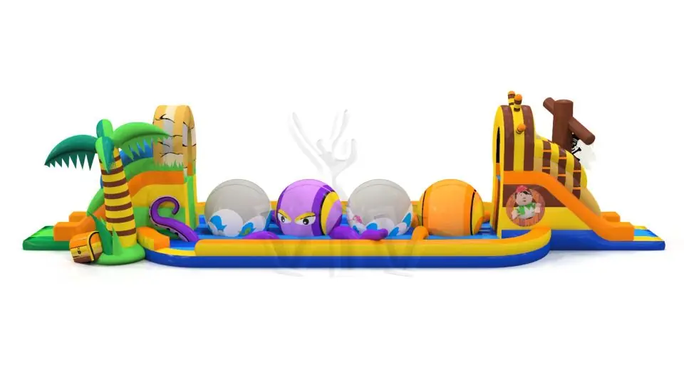 Wipe-Out Pirate - Collection Pirate commercial inflatable wipe-out attraction