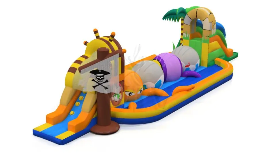 Wipe-Out Pirate - Collection Pirate commercial inflatable wipe-out attraction