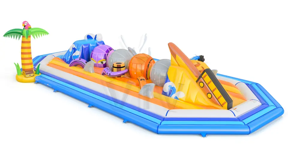 Wipe Out Pirate L commercial inflatable wipe-out attraction
