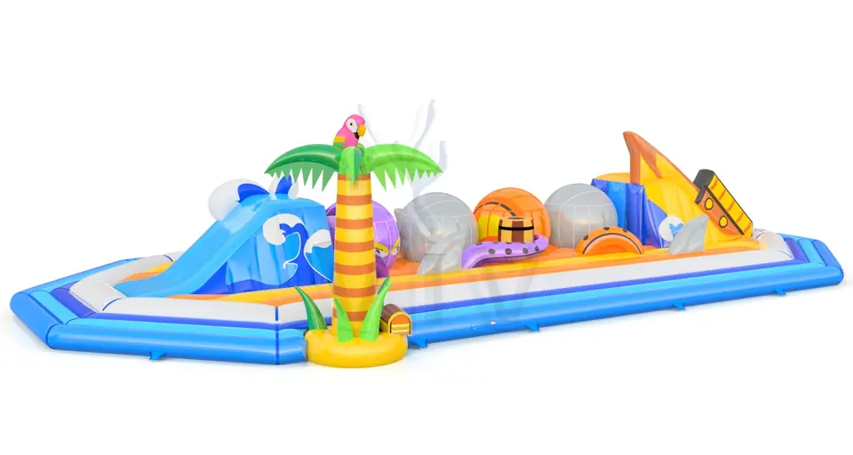 Wipe Out Pirate L commercial inflatable wipe-out attraction