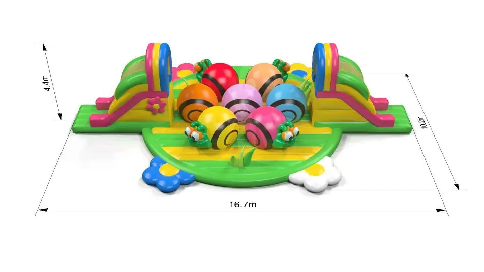 Wipe-Out Snails - Collection Big Bugs commercial inflatable wipe-out attraction