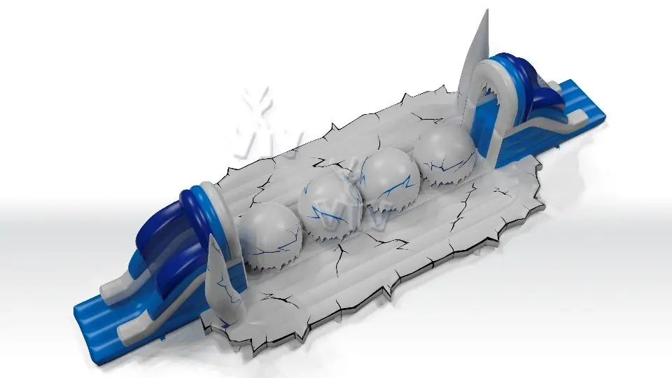 Wipe-Out Snowballs - Collection Snow Queen commercial inflatable wipe-out attraction