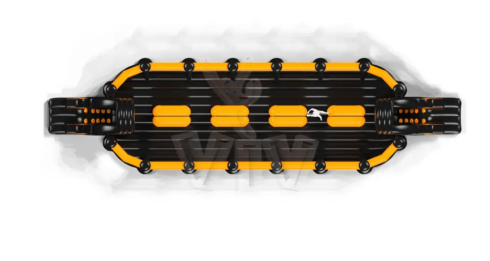 Wipe-Out Squares Black and Orange commercial inflatable wipe-out attraction