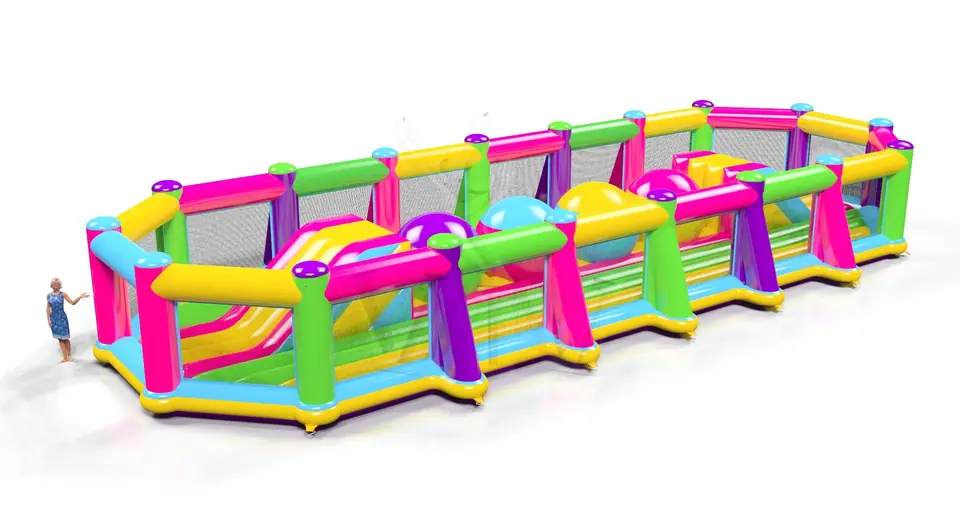 Wipe Out Startup commercial inflatable wipe-out attraction