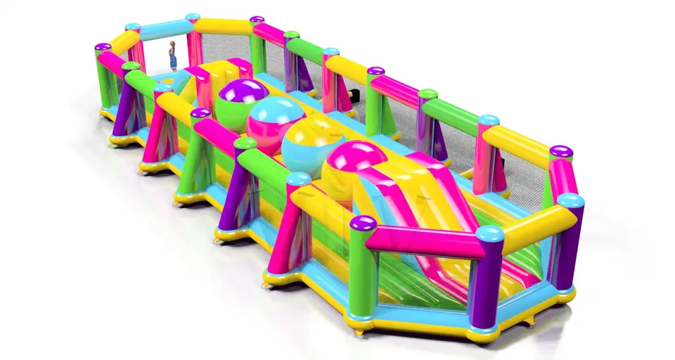 Wipe Out Startup commercial inflatable wipe-out attraction