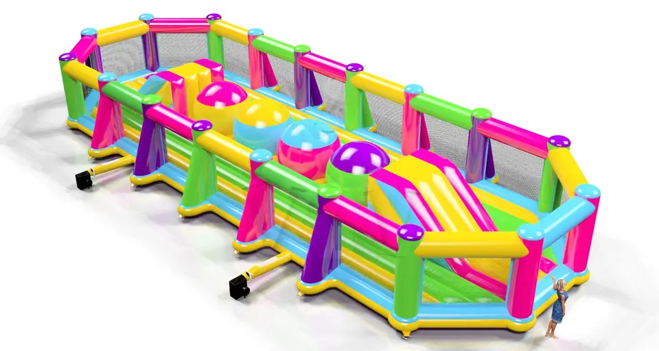 Wipe Out Startup commercial inflatable wipe-out attraction