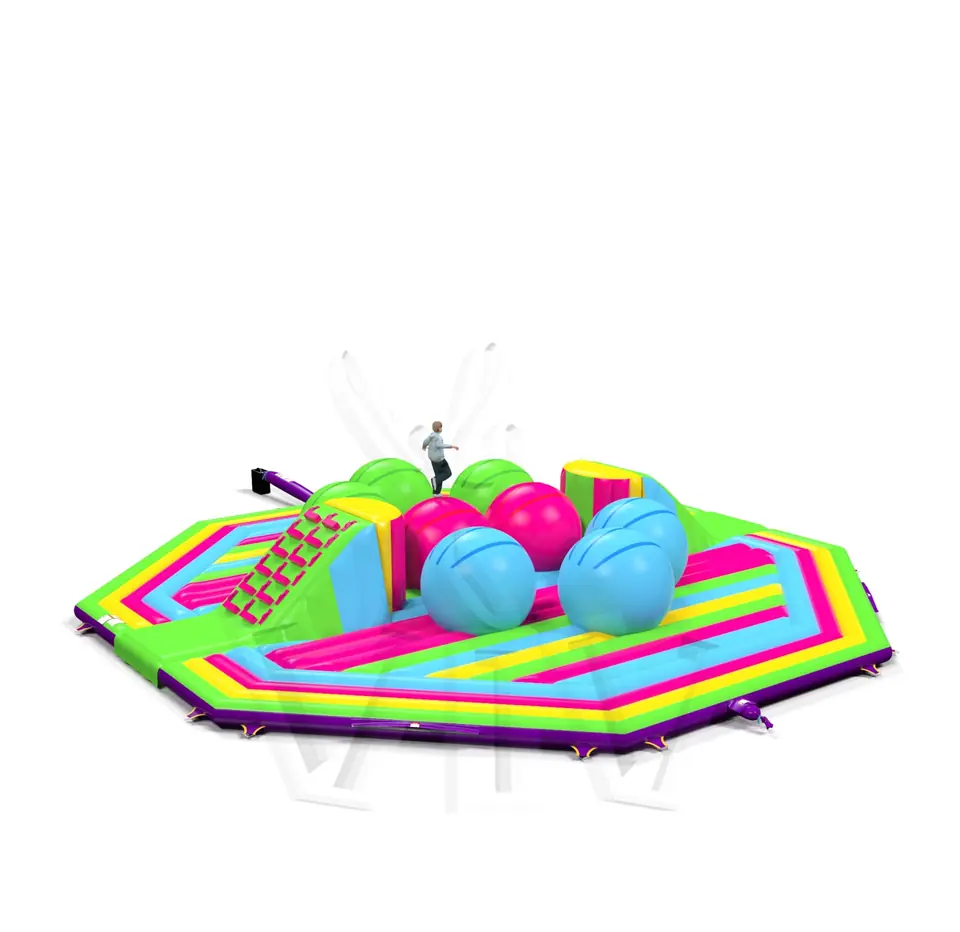 Wipe Out Startup commercial inflatable wipe-out attraction