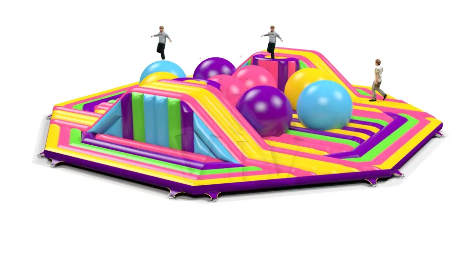 Wipe-Out Startup L - Large commercial inflatable wipe-out attraction