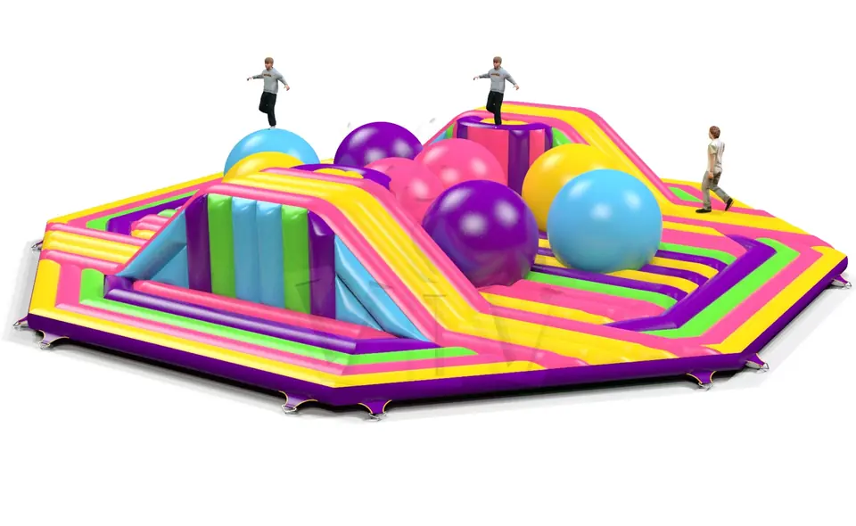 Wipe-Out Startup L - Large commercial inflatable wipe-out attraction