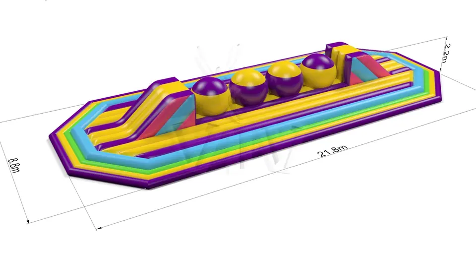 Wipe-Out Startup XL - Extra Large commercial inflatable wipe-out attraction