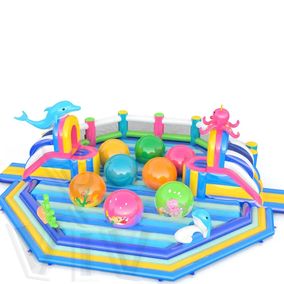 Wipe Out Underwater World commercial inflatable wipe-out attraction