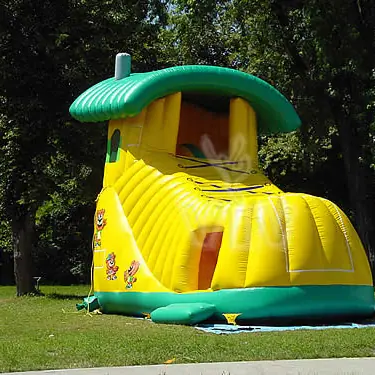 Shoe-shaped inflatable slide