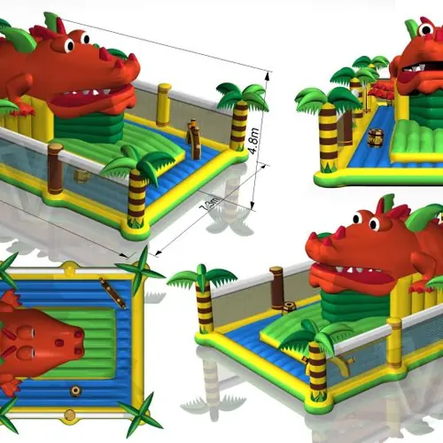 Active Center Dragon 13.5 x 7.3 x 4.8 m commercial inflatable active center