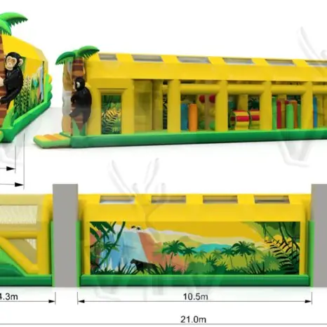 Active Center Tunnel 21 x 3.8 m commercial inflatable active center