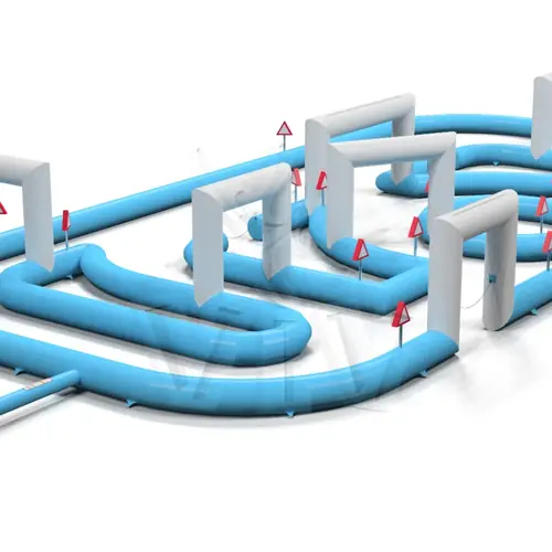 Autoskuter track commercial inflatable action game