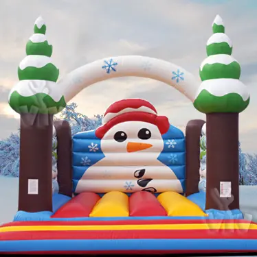 Snowman open-top inflatable bounce
